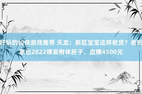 好玩的仙侠游戏推荐 天龙：新区宝宝这样收货？老玩家出2822裸姿附体胚子，血赚4500元